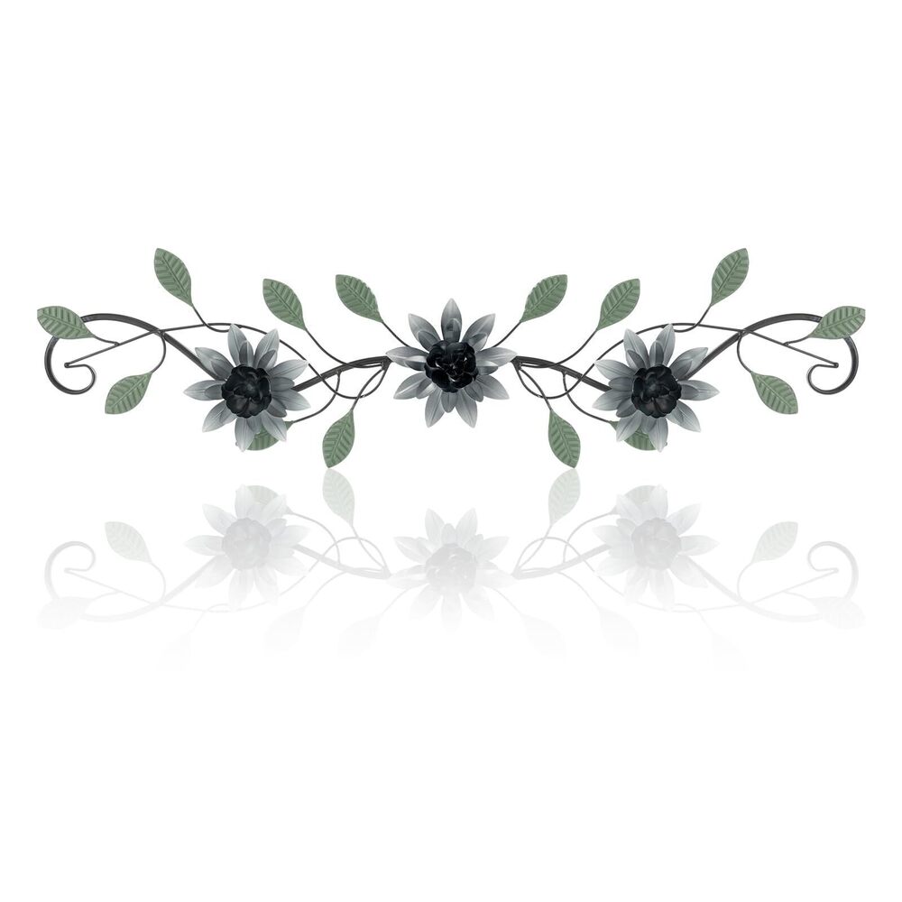 1657 Metal Wall Art Modern Minimalist Metal Flowers Indoor Decor Horizontal